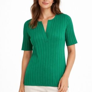Banana Republic Silk Cashmere Green Sweater Top